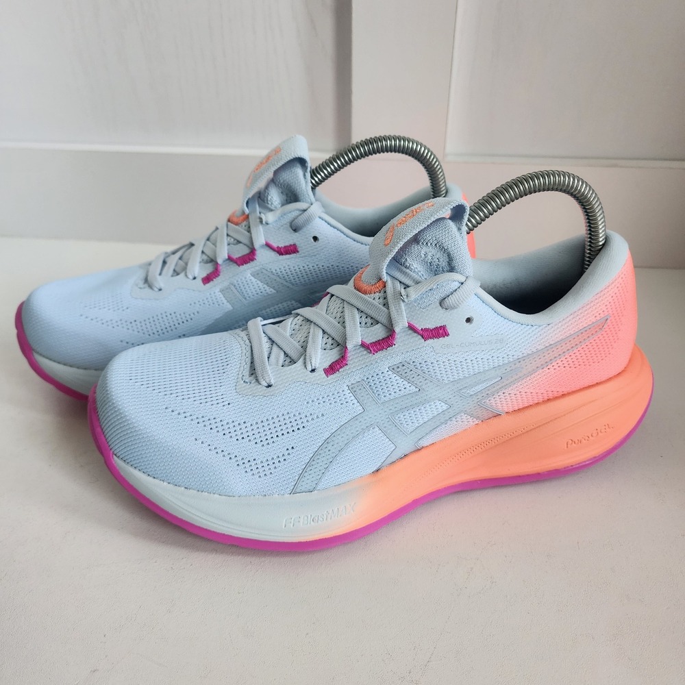 Asics Gel Cumulus 26 Sunny Sizzle Sky Sun Coral Running Shoes Womens 8.5